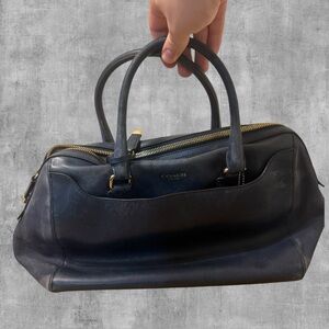 Coach Legacy Leather Midnight Tassels Blue Haley Women’s Bag Faded